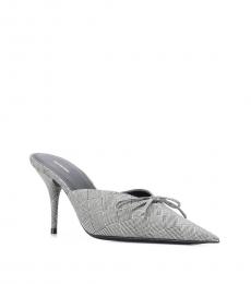 Grey Fabric Heels
