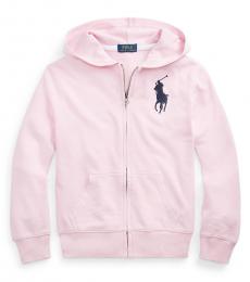 Ralph Lauren Boys Carmel Pink Big Pony Full-Zip Hoodie