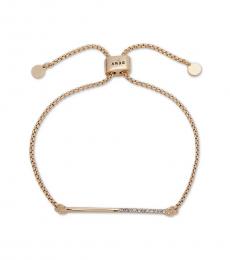 Rose Gold Half-Pave Bar Bracelet