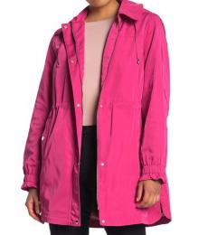 Kate Spade Pink Water-Resistant Hooded Jacket
