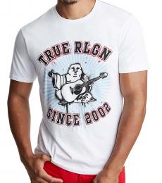 True Religion White Logo Print T-Shirt