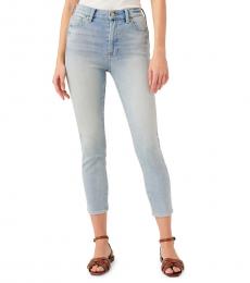 7 For All Mankind Light Blue Cropped Skinny Jeans