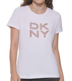 DKNY White Crewneck Logo T-Shirt