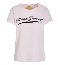 Philipp Plein Light Pink Crewneck T-Shirt