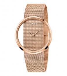 Calvin Klein Rose Gold Glam Quartz Dial Watch