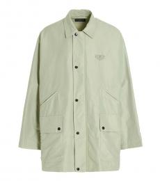 Balenciaga Light Green Concealed Buttoned Jacket