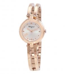 Rose Gold  Miniature Silver Dial Watch