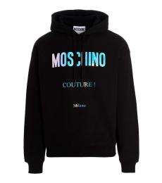 Moschino Black Holographic Logo Sweatshirt
