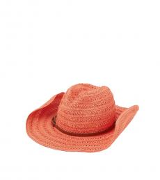 Vince Camuto Coral Open Weave Cowgirl Hat