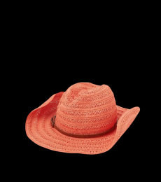 Vince Camuto Coral Open Weave Cowgirl Hat