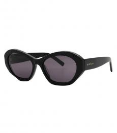Givenchy Black Grey Oval Sunglasses