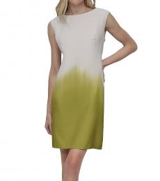 DKNY Multi Color Boat Neck Sleeveless Sheath Dress