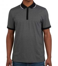 DKNY Grey Spread Collar Tipped Polo