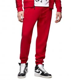 True Religion Ruby Red Side Print Logo Jogger