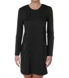BCBGMaxazria Black Mixed Media Party Mini Dress