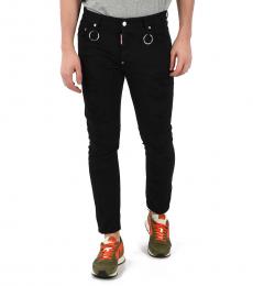 Dsquared2 Black Distressed Tidy Biker Jeans