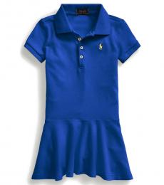 Ralph Lauren Little Girls Cruise Royal Mesh Polo Dress