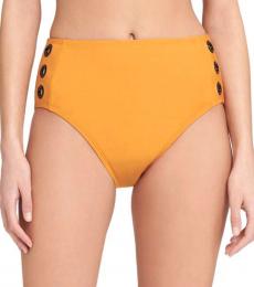 Orange High Rise Bikini Bottom