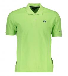 La Martina Light Green Regular Fit Classic Pique Polo