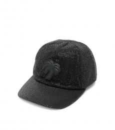 Palm Angels Black Shimmer Logo Hat