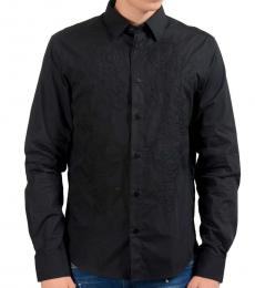 Black Baroque Long Sleeve Casual Shirt