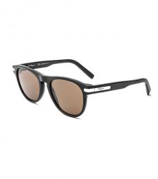 Salvatore Ferragamo Black Rectangular Modish Sunglasses