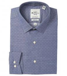 Ben Sherman Blue Tailored Skinny Fit Dress Shirt