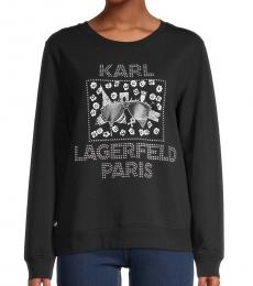 Karl Lagerfeld Black
Graphic Cotton-Blend Pullover