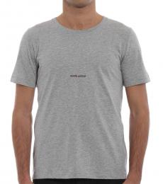 Saint Laurent Grey Graphic Logo T-Shirt