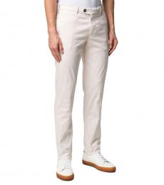 Brunello Cucinelli Off White Slim-Fit Chino Trousers