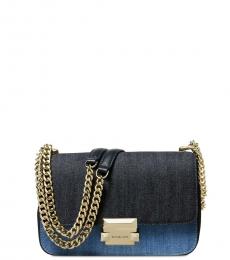 Michael Kors Denim Blue Sloan Chain Small Shoulder Bag