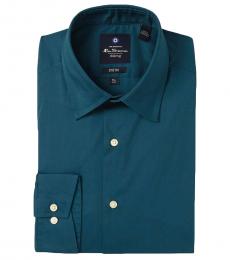 Ben Sherman Teal Tailored Stretch Fit Dress Shirt