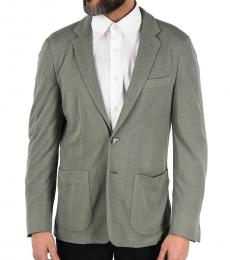 Grey Id Silk And Cashmere Side Vents 2-Button Blazer Drop 7R