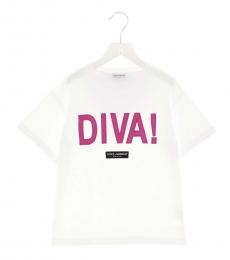 Dolce & Gabbana Girls White Diva T-shirt