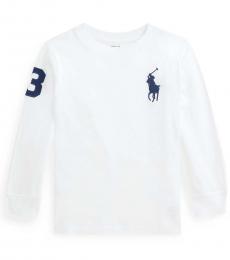 Little Boys White Big Pony T-Shirt