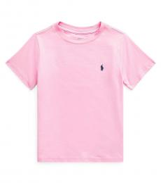 Ralph Lauren Little Boys Carmel Pink Crewneck T-Shirt