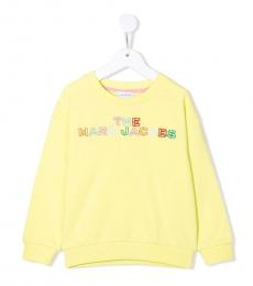 Marc Jacobs Girls Yellow Cotton Sweatshirt