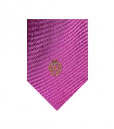 Pink Solid Logo Tie