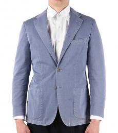 Blue Id Cotton And Silk Id-Finito 2-Button Blazer