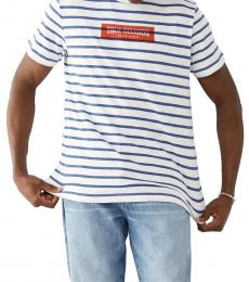 White Striped Logo T-Shirt