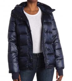 Michael Kors Navy Blue Quilted Puffer Jacket