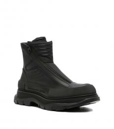 Alexander McQueen Black Tread Slick Boots