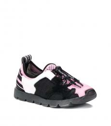Dolce & Gabbana Little Girls Black Slip On Sneakers