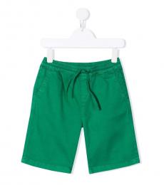 Little Boys Green Cotton Shorts