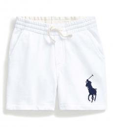 Ralph Lauren Little Boys White Big Pony Shorts