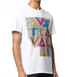 Just Cavalli White Crew Neck Printed T-Shirt