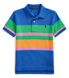 Ralph Lauren Little Boys Travel Blue Striped Polo