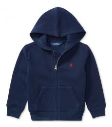 Ralph Lauren Little Boys Cruise Navy Full Zip Hoodie