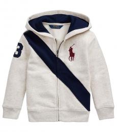 Ralph Lauren Little Boys American Heather Striped Hoodie