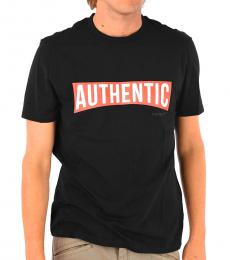 Black Stretch Cotton Authentic T-Shirt